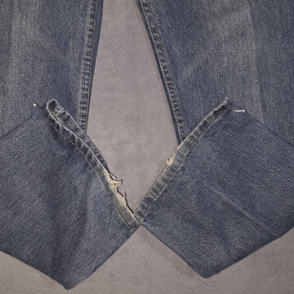 Y2K Phat Farm Jeans Mens 34x30 Blue Wide Leg Denim Hip Hop Streetwear! Embroider - Picture 4 of 13